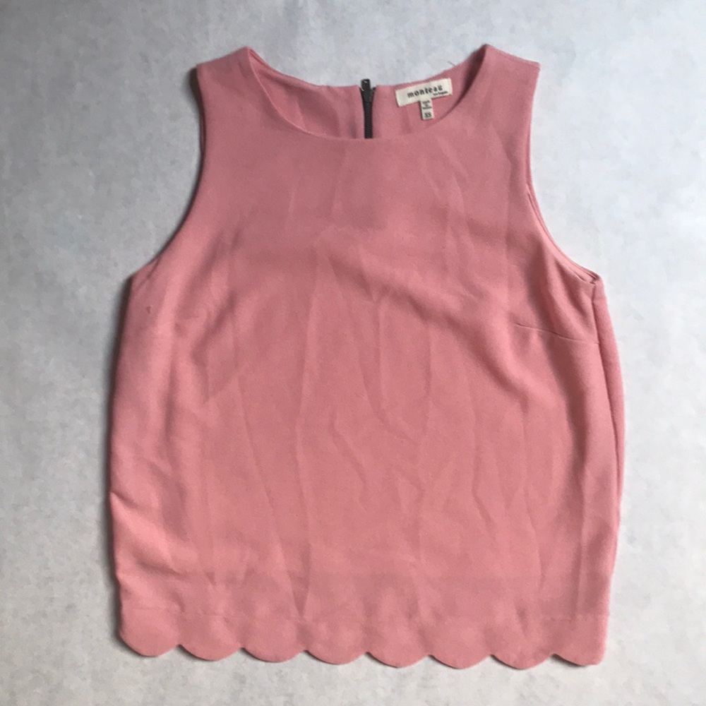 Blush scalloped edge shell